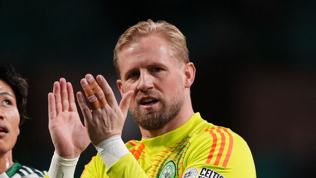 <p>Kasper Schmeichel has been playing through the pain since injuring his shoulder while playing for Denmark last year. Pic: Andrew Milligan/PA Wire.</p>
