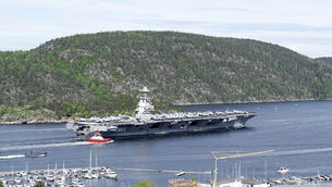 <p>The aircraft carrier USS Gerald R. Ford Picture; Terje Pedersen/NTB Scanpix via AP</p>