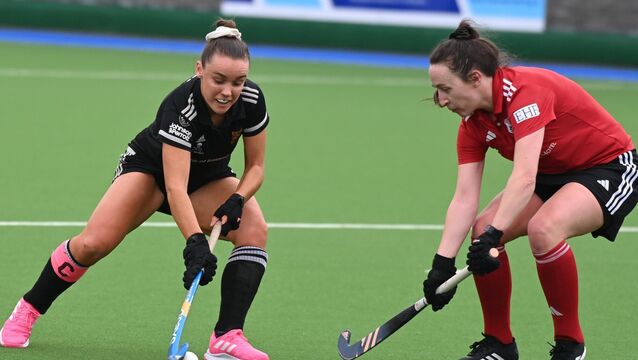 <p> Lauren Cripps scored twice for UCC at they beat Harlequins to win the Munster Senior Women's Hockey Cup. Pic: Eddie O'Hare</p>