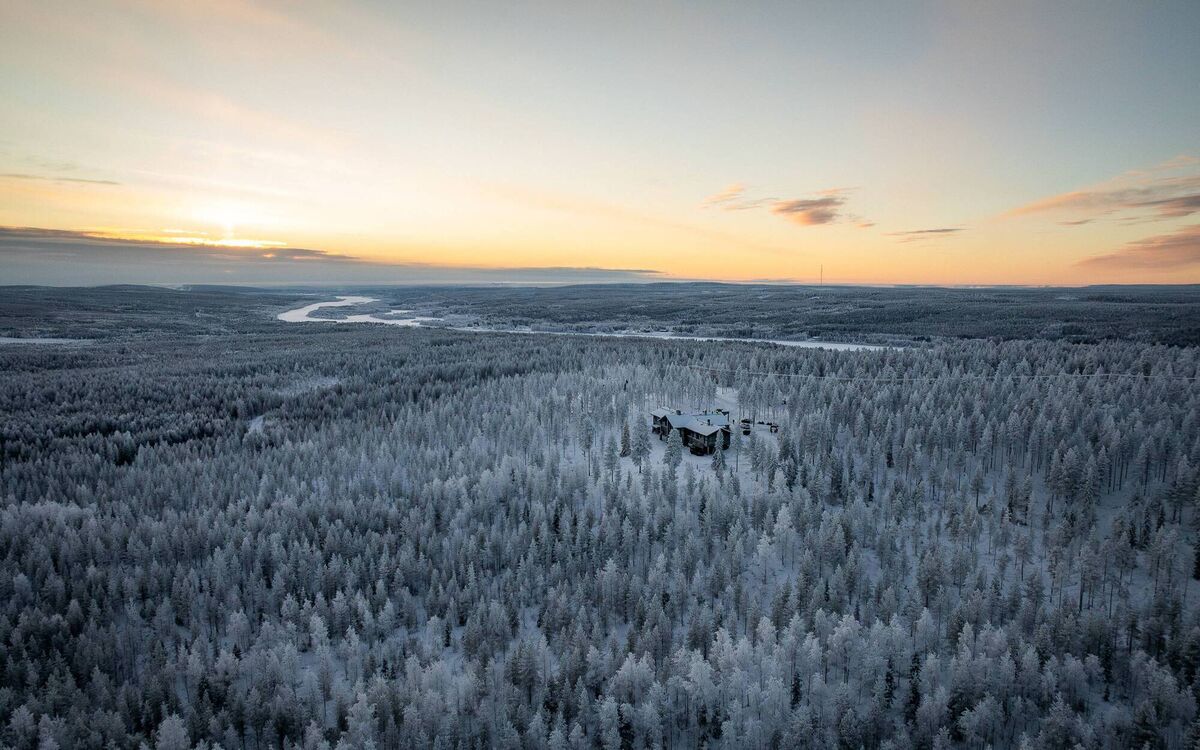Boreal forest wraps around Octola 2 in Finnish Lapland Boreal forest wraps around Octola 2 in Finnish LaplandÂ