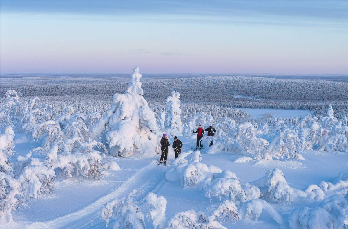 A snowy walk in the wilderness at Aurora Radar Station A snowy walk in the wilderness at Aurora Radar Station