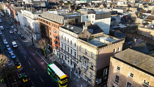 <p>Former National Irish Bank branch, which is set to become a boutique hotel. Picture: Larry Cummins</p>