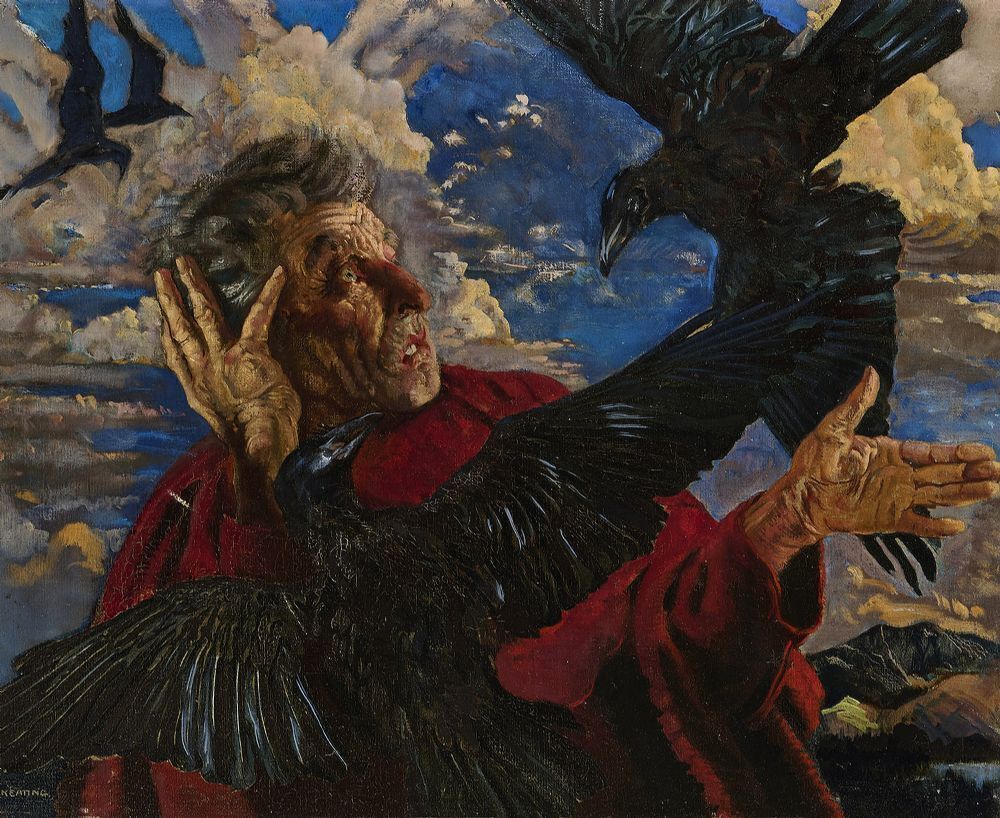 Elijah and the Ravens by Sean Keating at de Veres.