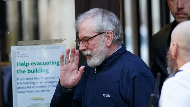 <p>Gerry Adams is defending the legal action against him at the Royal Courts of Justice in London. Picture: Ben Whitley/PA</p>