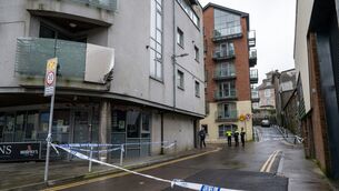 <p>Oleksandr Zhyvytskyi, who was in his early 30s, was attacked just metres from his home in the Camden Court apartments on Carroll’s Quay, Cork. Picture: Chani Anderson</p>