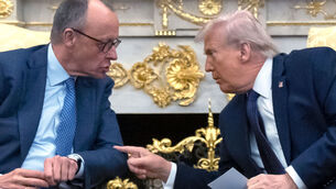 <p>German chancellor Friedrich Merz met US president Donald Trump in the Oval Office at the White House on Tuesday, March 3. Picture: Mark Schiefelbein/AP</p>