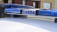 Blue lights on the roof of a Garda Siochana Irish police car