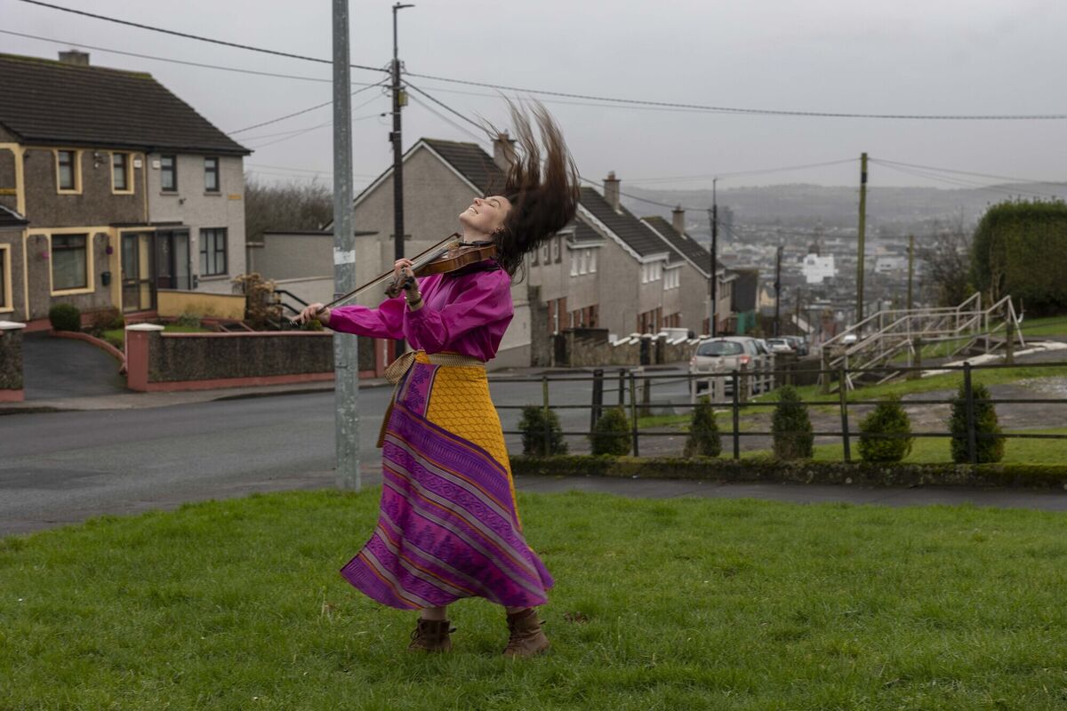 Féile Fearann Rí special guest artist Clare Sands overlooking Fairhill. Féile Fearann Rí runs from March 25-28. Picture: Clare Keogh