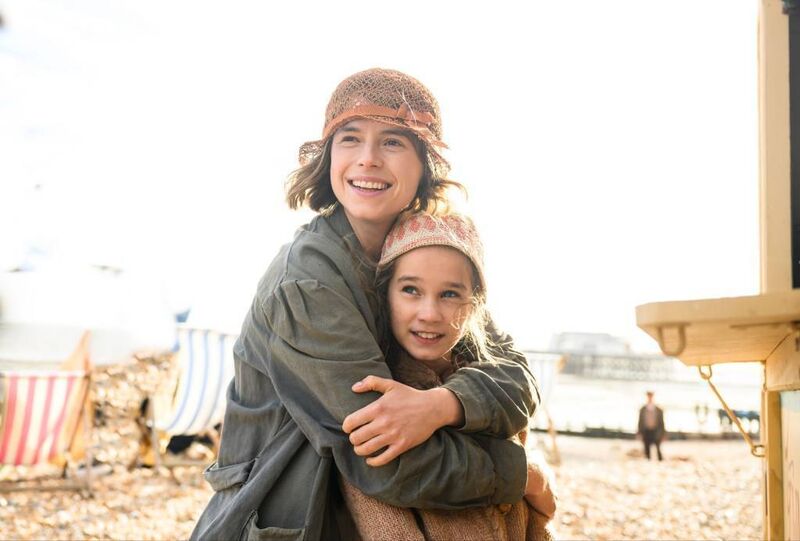 Alisha Weir and Jessie Buckley in Wicked Little Letters. 