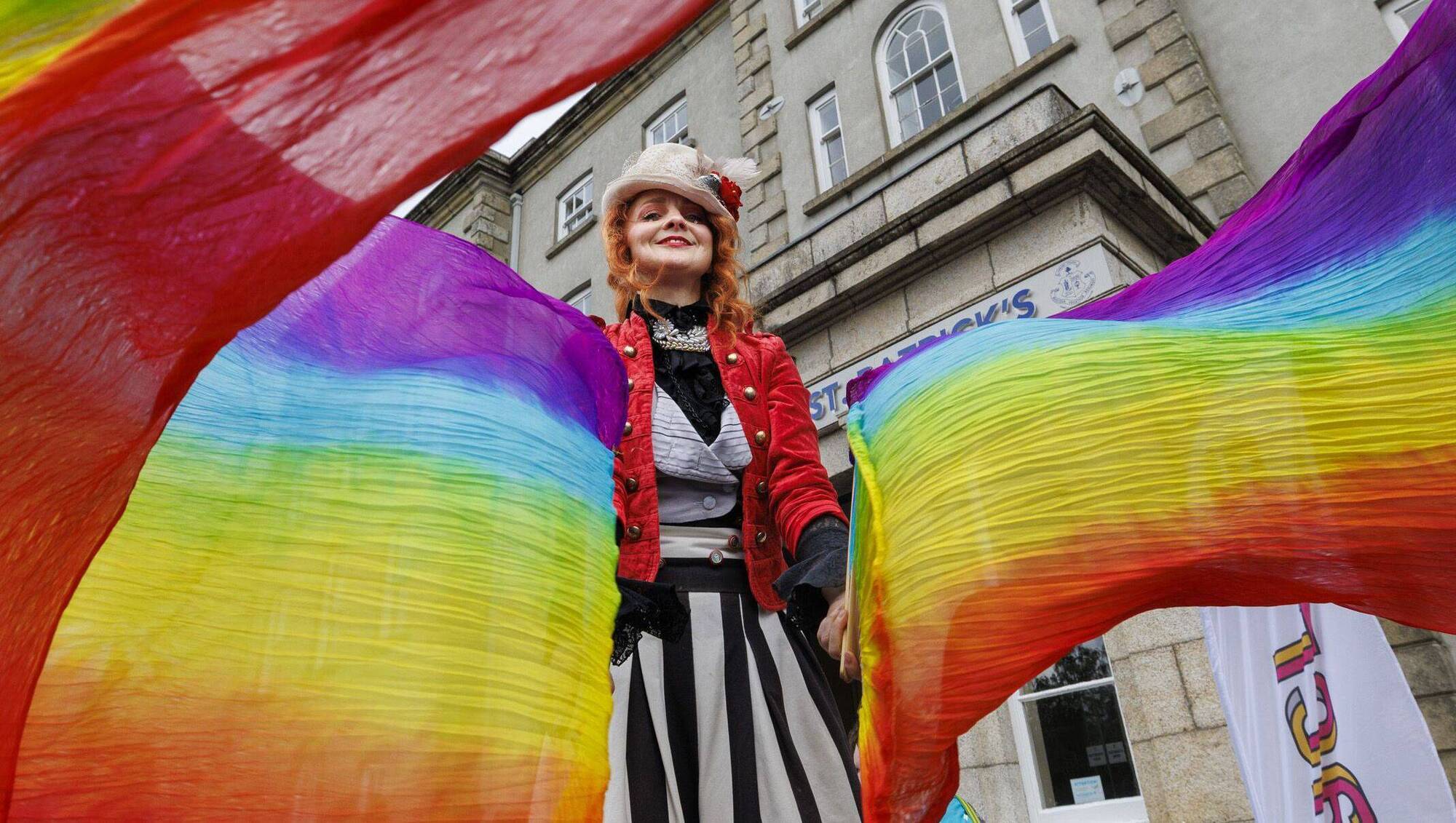 One of the characters who took part in the Carnival of Collective Joy in Carlow College during the Carlow Arts Festival. Our school systems still operate as if maths and science sit above arts and humanities in the hierarchy of learning.