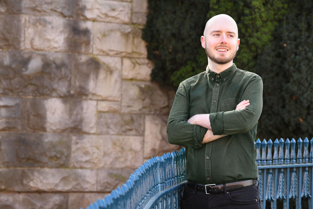  Karl Harvey, who started losing his hair at 21. Photograph Moya Nolan