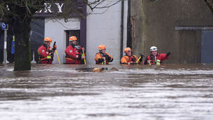<p>Flooding in Enniscorthy, Co. Wexford, in January. The National Strategy on the Resilience of Critical Entities 2026-2029 seeks to strengthen essential services in the State against natural disasters, terrorist attacks, public health emergencies, and sabotage. File picture: Niall Carson/PA</p>
