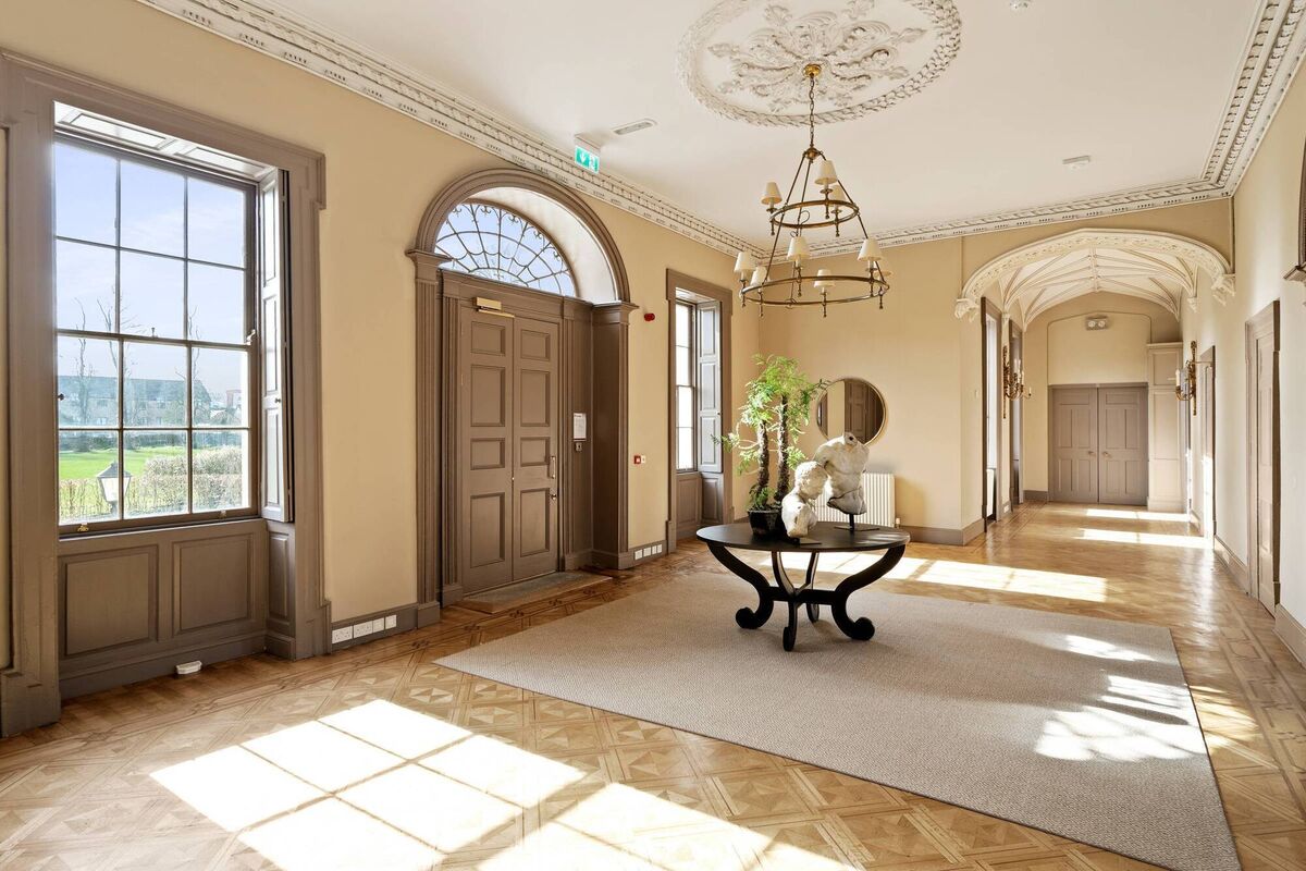 Graceful, double height entrance lobby