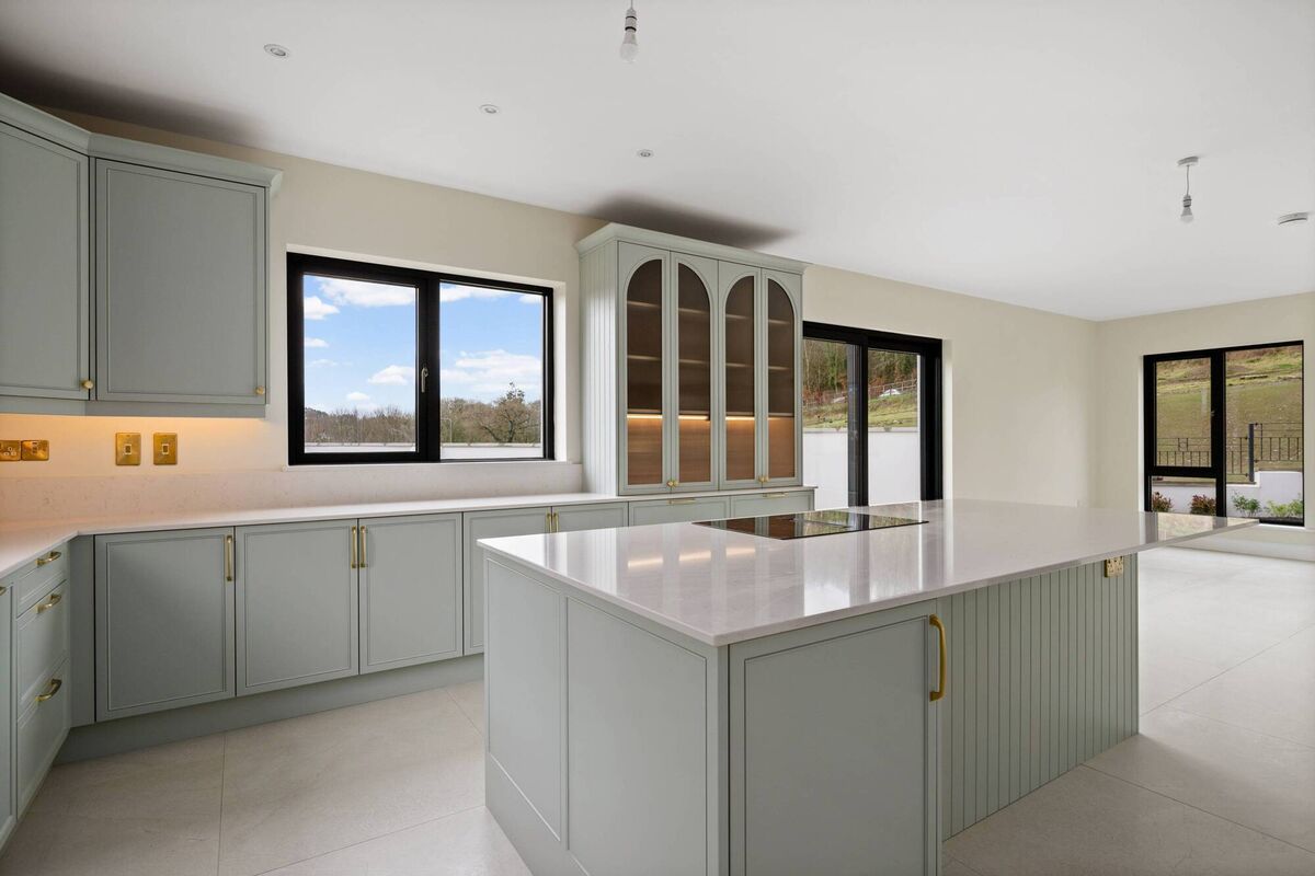 Fitted kitchen at one of the new homes in Hydro Manor, Tower. Purchasers of the remaining four can choose their own fit out Fitted kitchen at one of the new homes in Hydro Manor, Tower. Purchasers of the remaining four can choose their own fit out