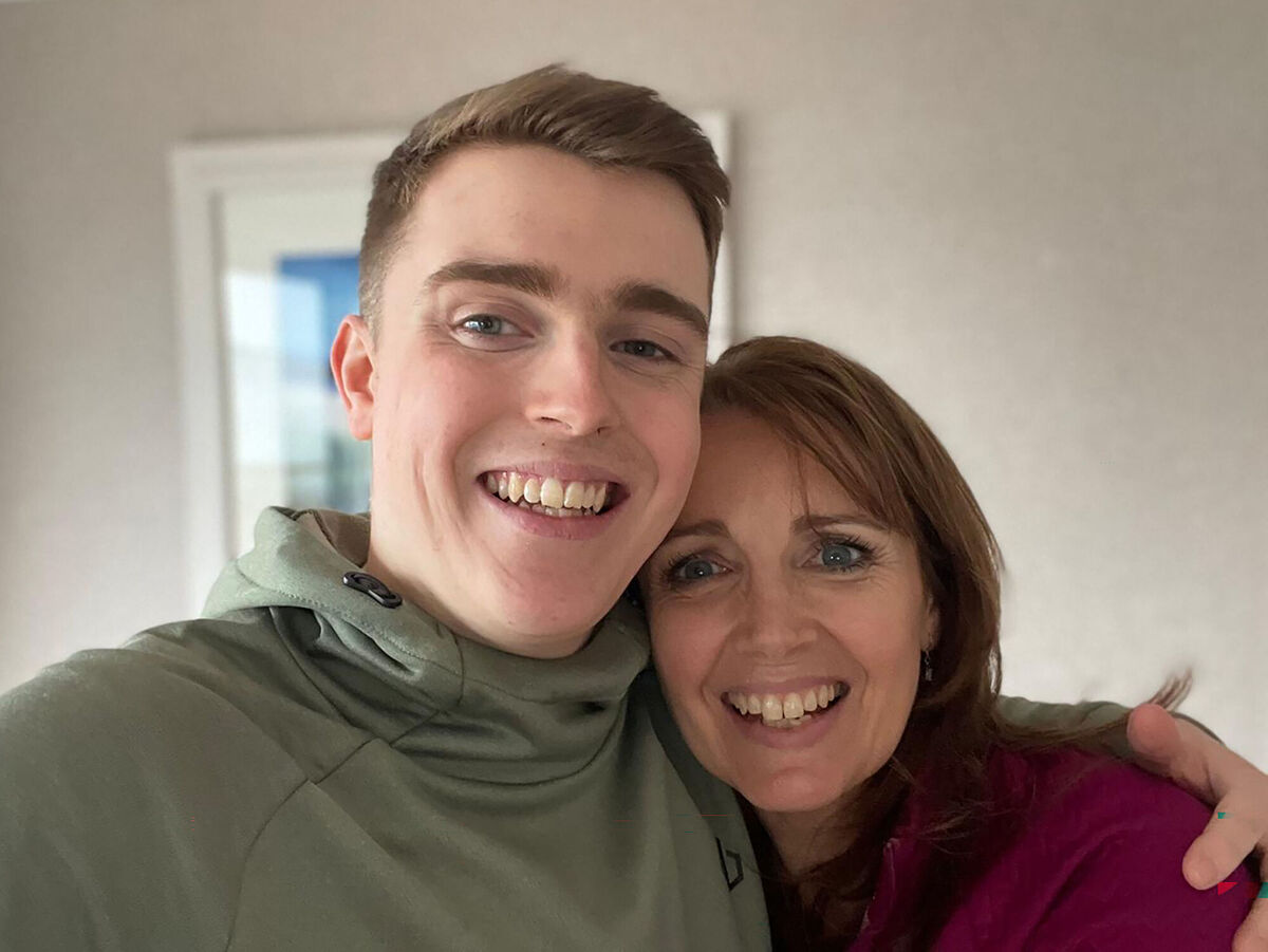 Undated family handout photo of Gaynor Simpson with her son Ross. Gaynor who was warned her student son Ross might not survive as he battled meningitis B has backed calls for a programme to vaccinate teenagers and young people.