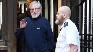 <p>Former Sinn Féin president Gerry Adams (left) outside the Royal Courts of Justice in central London on Thursday. He was as steady as ever in the witness stand. Picture: Jonathan Brady/PA Wire</p>