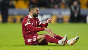 <p>Liverpool's Mo Salah, who is facing a race against time to be fit for Liverpool's FA Cup quarter-final at Manchester City early next month. Pic: Nick Potts/PA Wire.</p>