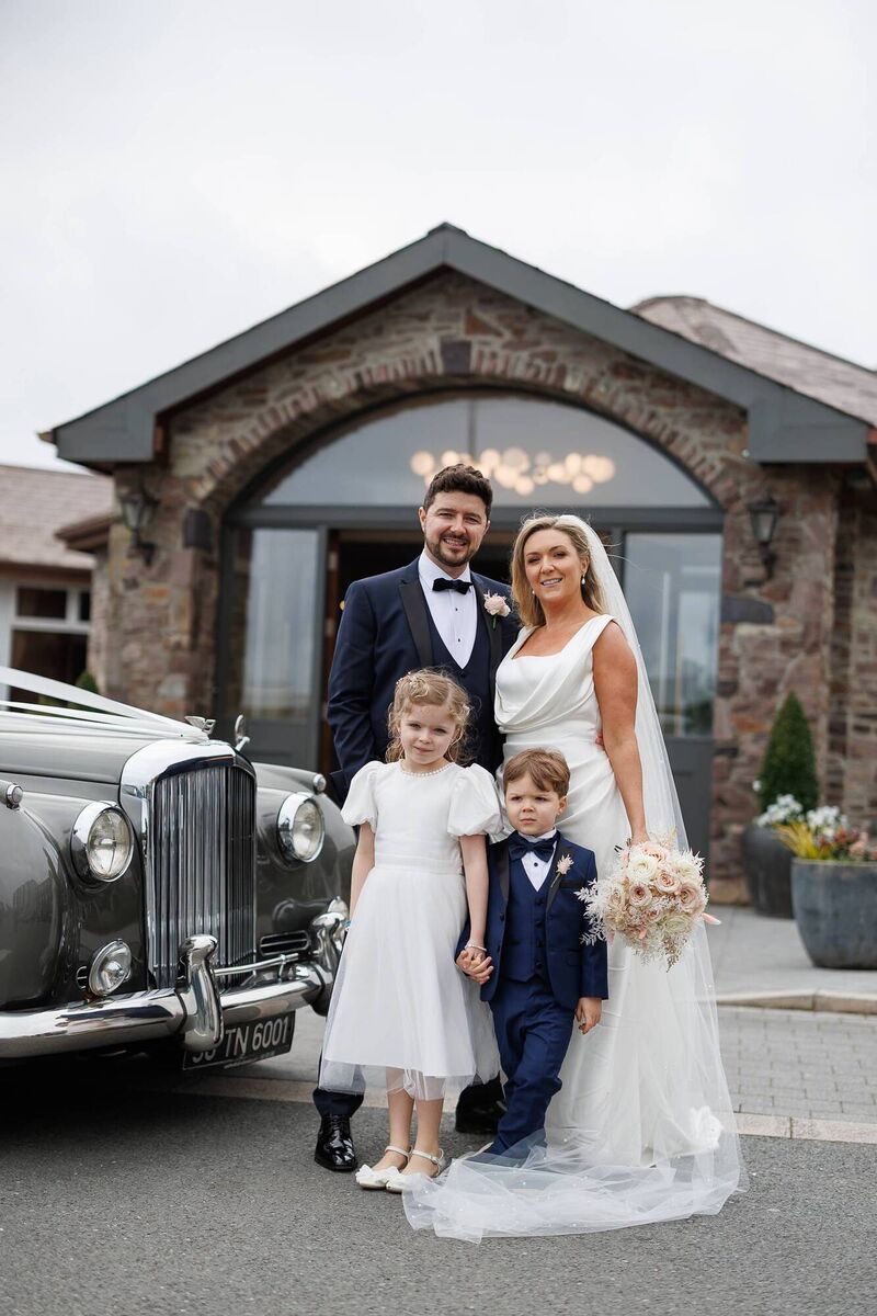 Laura Fitzpatrick and Bernard Casey with Rosie and Liam. Pictures: Padraig Healy Photography