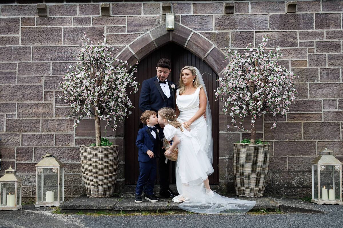 Laura Fitzpatrick and Bernard Casey with Rosie and Liam. Pictures: Padraig Healy Photography