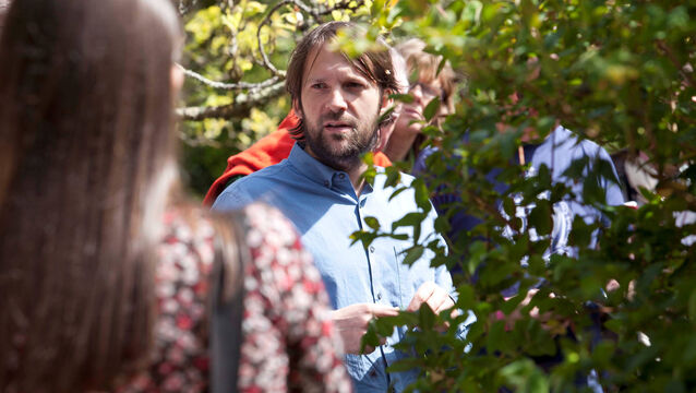 <p>René Redzepi pictured giving a foraging workshop at the Kerrygold Ballymaloe Literary Festival of Food &amp; Wine 2014. Picture Clare keogh</p>