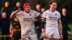 <p>BIG WIN: Cork Con's Mark Donnelly and Sean French celebrate after the final whistle. Pic: ©INPHO/Ben Brady.</p>