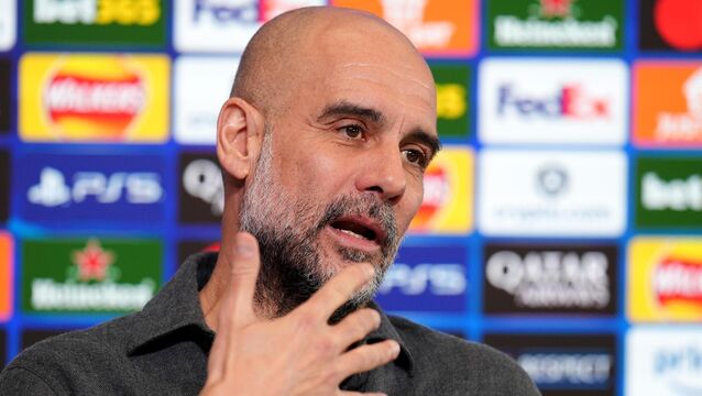 <p>PEP TALK: Pep Guardiola has been pleased with the progress of his side this season (Martin Rickett/PA)</p>