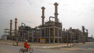 <p>The Raz Lafan Gas Plan in Qatar. The plant was struck by Iran earlier this month, halting production.</p>