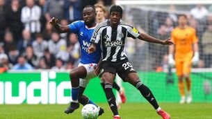 <p>KICK IT OUT: Sunderland’s Lutsharel Geertruida, left, reported he had been racially abused at Newcastle (Owen Humphreys/PA)</p>