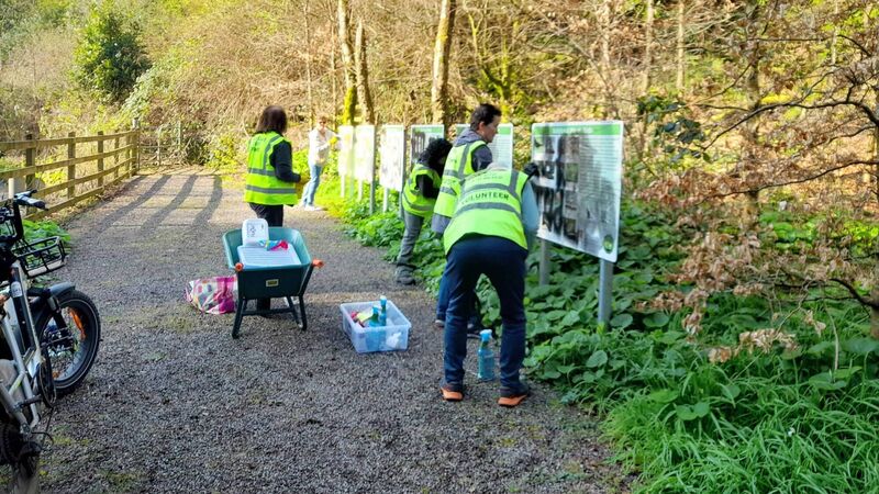 Douglas Tidy Towns volunteers remove antisemitic graffiti from trail