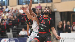 <p> Latavious Mitchell defends for Ballincollig against Limerick Celtics in the Domino's Men's Super League quarter-final. Pic: Larry Cummins</p> <p> Latavious Mitchell defends for Ballincollig against Limerick Celtics in the Domino's Men's Super League quarter-final. Pic: Larry Cummins</p>