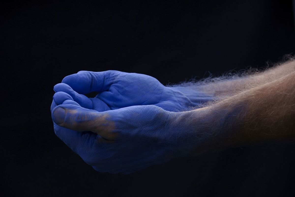 Blue Cupped edition 3 by Nigel Rolfe at Green on Red Gallery at Art Evolve. Blue Cupped edition 3 by Nigel Rolfe at Green on Red Gallery at Art Evolve.