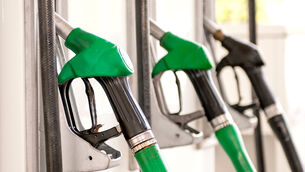 Detail of a fuel pump in a gas station