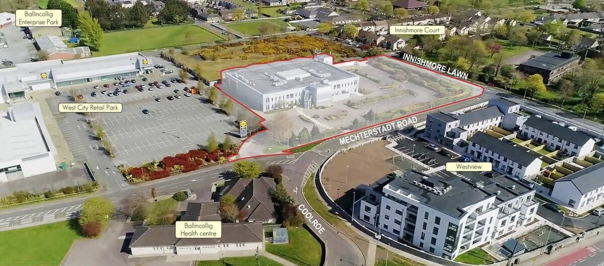 View of the former Dell/EMC site to be redeveloped for housing by O'Callaghan Properties in Ballincollig, Cork. View of the former Dell/EMC site to be redeveloped for housing by O'Callaghan Properties in Ballincollig, Cork.