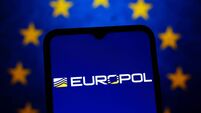 In this photo illustration, the Europol (European Union