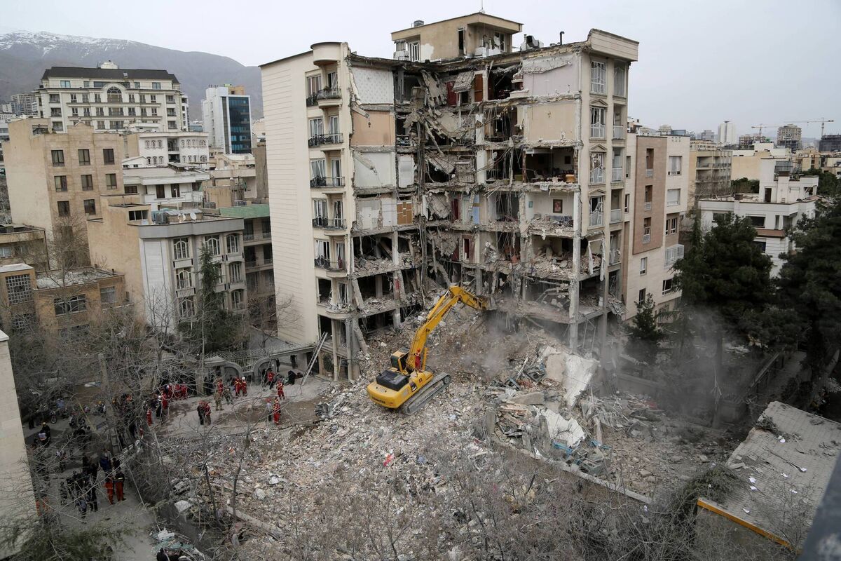 Civil defence and search and rescue teams continue operations in after US and Israeli strikes targeted the Enderzgu district of the Iranian capital Tehran early on Monday. Photo: Fatemeh Bahrami/Anadolu via Getty Images