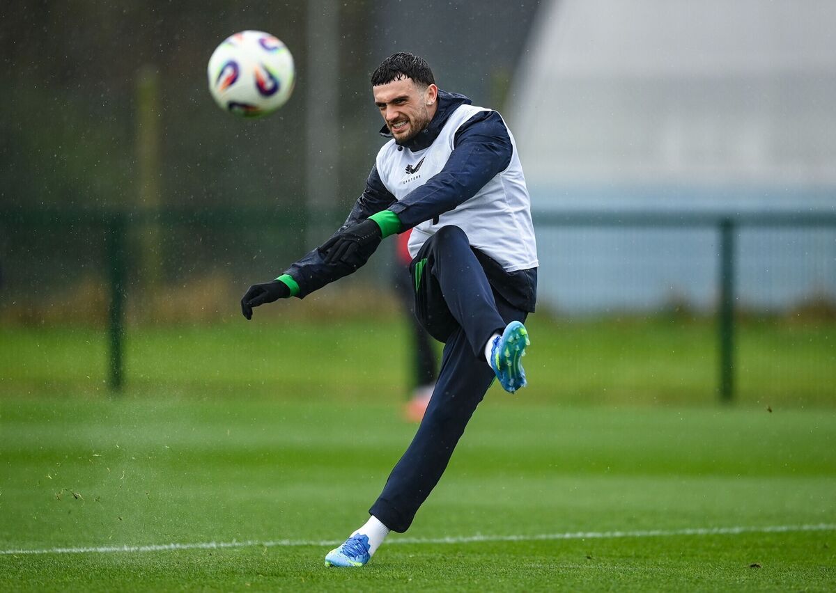 FINAL TOUCHES: Troy Parrott will be fit for the Czech showdown. Pic: Stephen McCarthy/Sportsfile