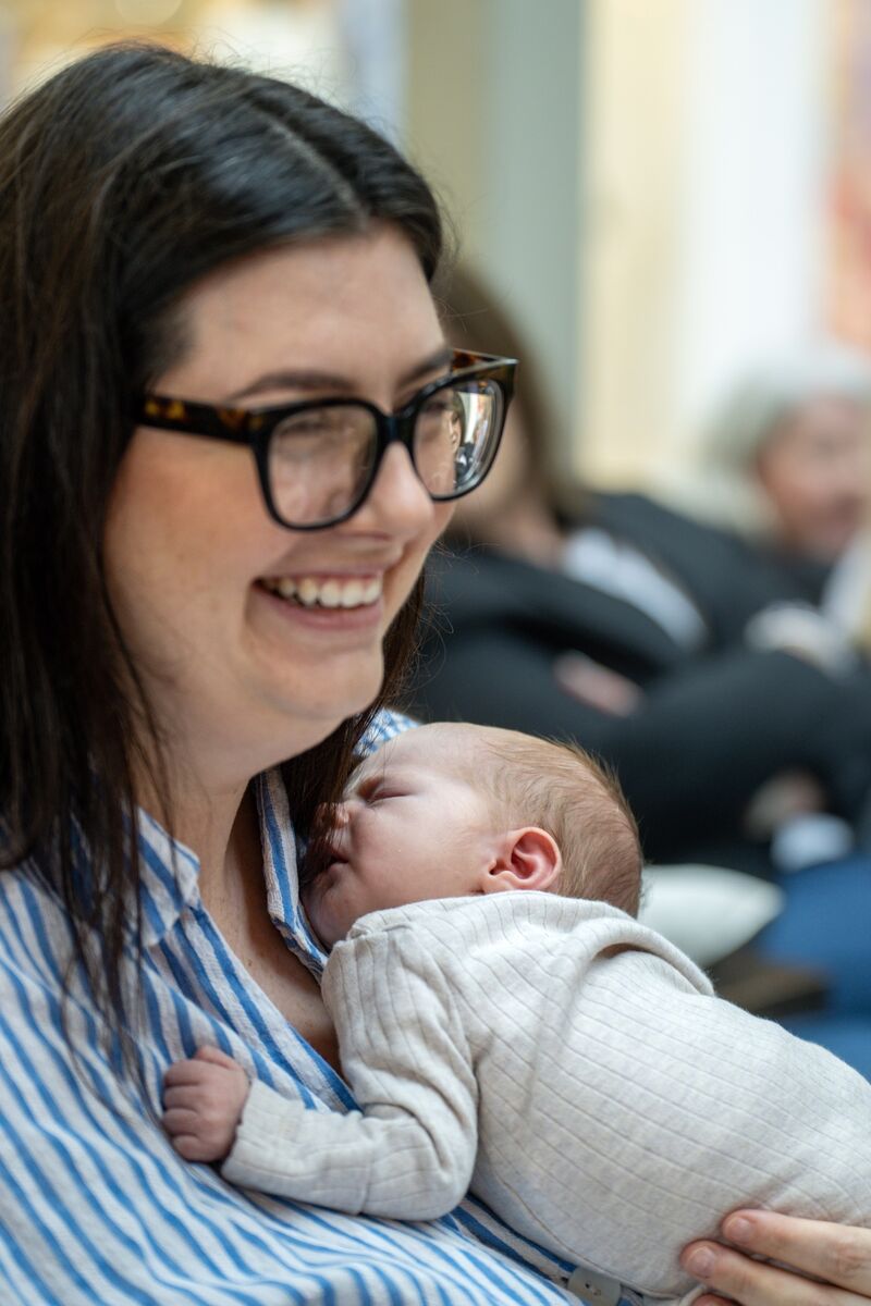 Some of the youngest attendees clearly took the advice on board as they nodded off during Lucy Wolfe’s sleep advice session at the Irish Examiner Parenting coffee morning at Here’s Health in Douglas Court Shopping Centre. Picture Chani Anderson