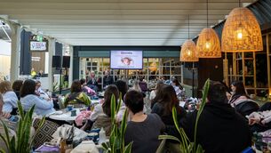 <p>Lucy Wolfe, Irene Feighan and Esther McCarthy address attendees at the Irish Examiner Parenting coffee morning at Here’s Health in Douglas Court Shopping Centre. Picture Chani Anderson.</p>