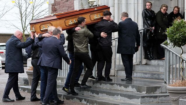 <p>The funeral of Oleksandr Zhyvytskyi at the Cathedral of St. Mary &amp; St. Anne, North Cathedral, Cork. Picture: Jim Coughlan</p>