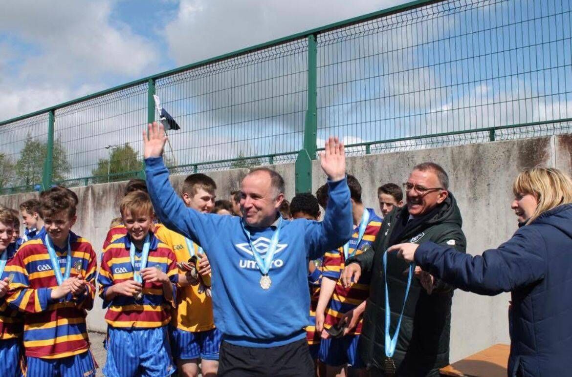 Colm O'Connell and his O'Connell's CBS team after their All-Ireland Cup final sucess. Colm O'Connell and his O'Connell's CBS team after their All-Ireland Cup final sucess.