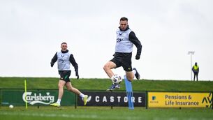 <p>Harvey Vale during a Republic of Ireland men's training session at the FAI National Training Centre in Abbotstown, Dublin. Pic: Stephen McCarthy/Sportsfile</p>