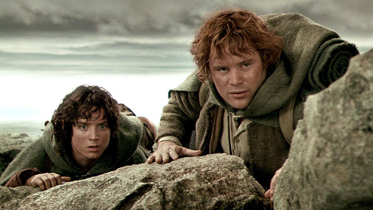 Elijah Wood as Frodo and Sean Astin as Sam in The Lord of the Rings: The Two Towers. Picture: AP Photo/Pierre Vinet, New Line Cinema