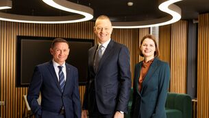 <p>Deloitte Ireland technology and transformation partners: Malcolm Barske, partner, Harry Goddard, CEO, Noelle Doody, partner.</p>