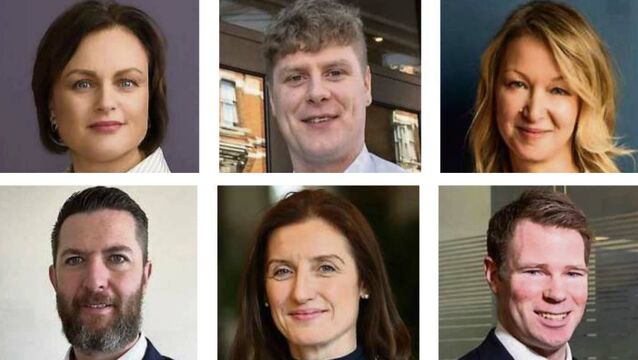 <p>New roles: Deirdre Roche, Eoghan O’Flynn, Dr Lollie Mancey; (top row); (bottom row) Michael Burke, Laura McCoy, William Hanly. </p>
