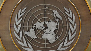 The United Nations’ logo (Pamela Smith/AP)