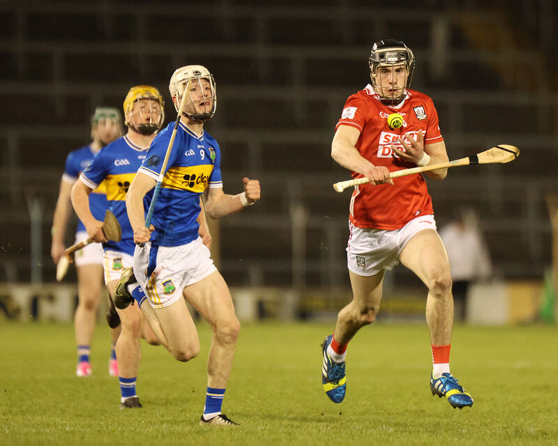 John Murphy of Cork in possession of the Sliotar against Shane Cleary. Pic: Brendan Gleeson John Murphy of Cork in possession of the Sliotar against Shane Cleary. Pic: Brendan Gleeson