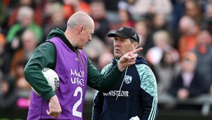 <p>MASTER N' COMMANDER: Kerry manager Jack O'Connor and Kieran Donaghy, left, before the Armagh showdown. Pic: Ray McManus/Sportsfile</p>