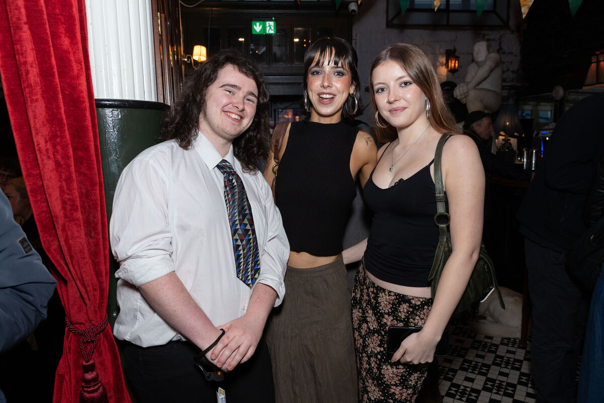 Daniel Madden, Elsa Forest, and Elise Carey McGibney at the launch of the Cork Fringe Festival at the Bodega. Pictures: Darragh Kane Daniel Madden, Elsa Forest, and Elise Carey McGibney at the launch of the Cork Fringe Festival at the Bodega. Pictures: Darragh Kane