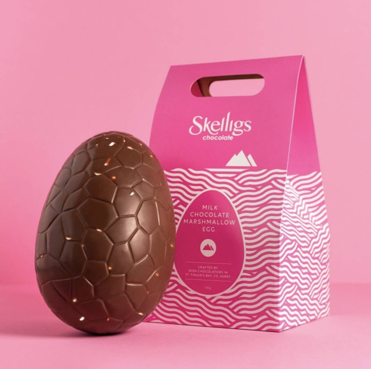 Skelligs Milk Chocolate Marshamllow Egg, €15, skelligschocolate.com Skelligs Milk Chocolate Marshamllow Egg, €15, skelligschocolate.com