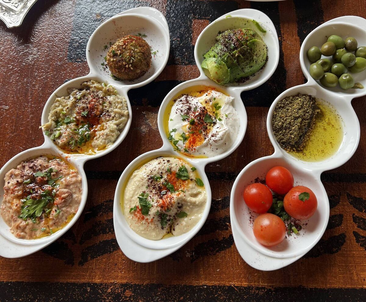 Palestinian breakfast (€9.50) at Jerusalem Books Cafe. Photo credit: Eve Meehan